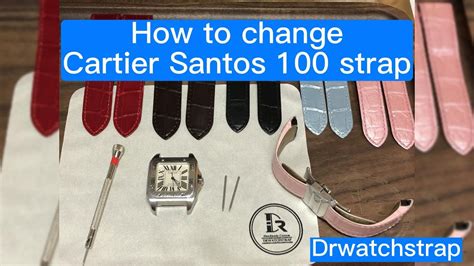 how to change cartier santos watch strap|replacement cartier watch straps.